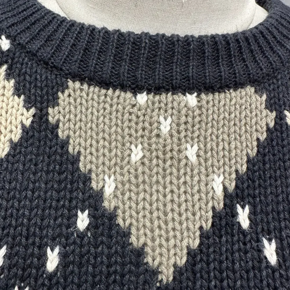 Vintage‎ Lizsport Argyle Sweater Women’s Small – Ramie Cotton Knit Oversized Fit